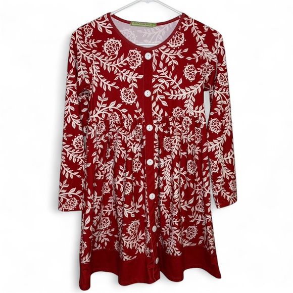 Millie Loves Lily Other - Millie Loves Lily Red Floral Button Front  Dress Girls Size 12